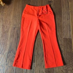 Nine West Kick Flare Fiery Red Orange Pants